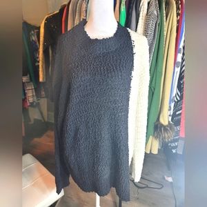 Black & White two-tone Bobeau large sweater